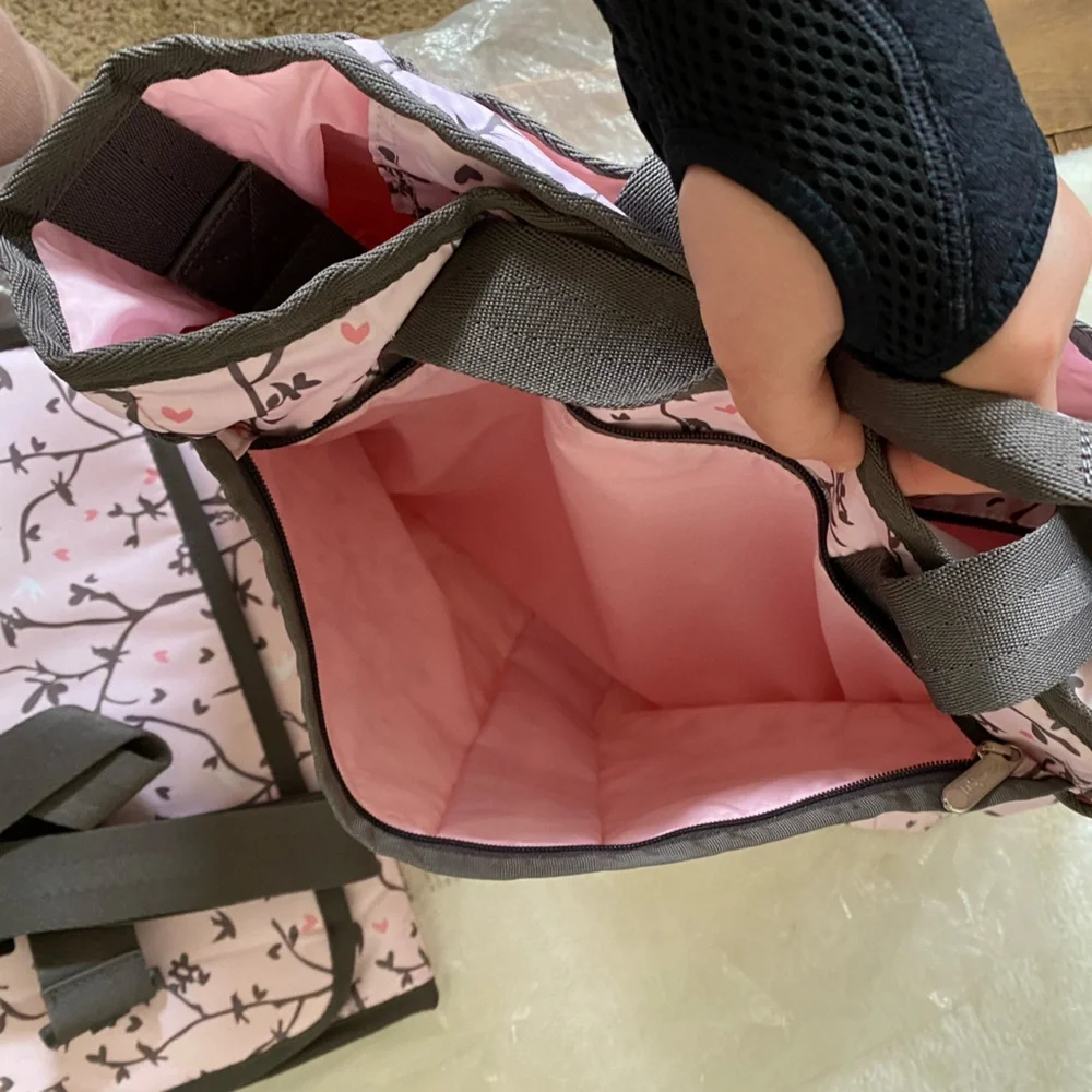 LeSportsac Pink Ryan Diaper Bag & Travel Tote / Weekender